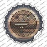 Ostrich on Wood Novelty Bottle Cap Sticker Decal