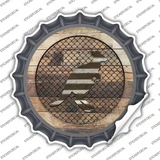 Kangaroo on Wood Novelty Bottle Cap Sticker Decal