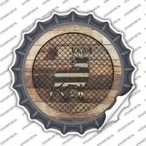 Deer on Wood Novelty Bottle Cap Sticker Decal