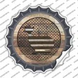 Whale on Wood Novelty Bottle Cap Sticker Decal