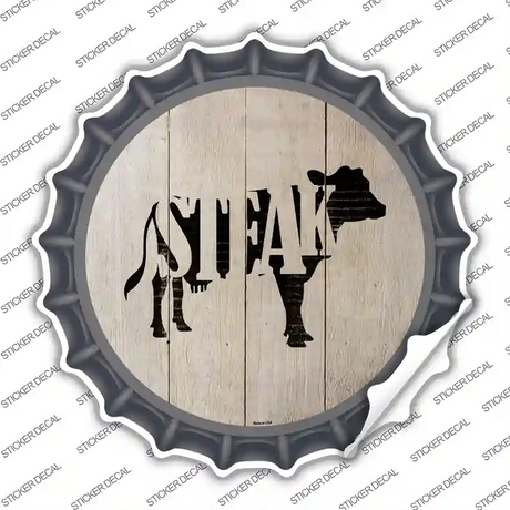 Cows Make Steak Novelty Bottle Cap Sticker Decal
