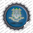Connecticut State Flag Novelty Bottle Cap Sticker Decal