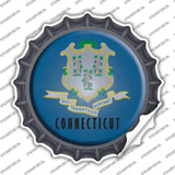 Connecticut State Flag Novelty Bottle Cap Sticker Decal