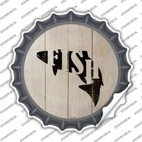 Fish Make Fish Novelty Bottle Cap Sticker Decal