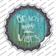 Beach Vibes Novelty Bottle Cap Sticker Decal
