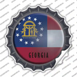 Georgia State Flag Novelty Bottle Cap Sticker Decal