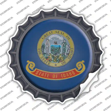 Idaho State Flag Novelty Bottle Cap Sticker Decal