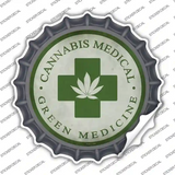 Cannabis Medicine Novelty Bottle Cap Sticker Decal