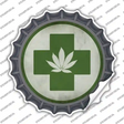 Cannabis Green Cross Novelty Bottle Cap Sticker Decal