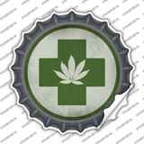 Cannabis Green Cross Novelty Bottle Cap Sticker Decal
