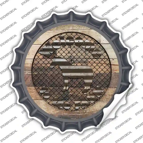 Welcome To The Farm Horse Novelty Bottle Cap Sticker Decal