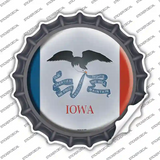 Iowa State Flag Novelty Bottle Cap Sticker Decal