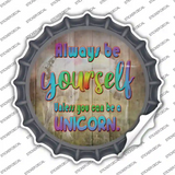 Be Yourself Novelty Bottle Cap Sticker Decal