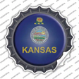 Kansas State Flag Novelty Bottle Cap Sticker Decal