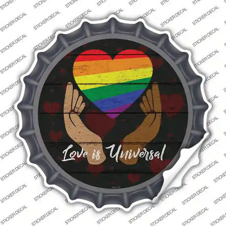 Love Is Universal Novelty Bottle Cap Sticker Decal