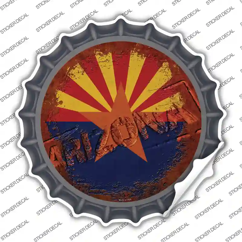 Arizona Rusty Stamped Novelty Bottle Cap Sticker Decal