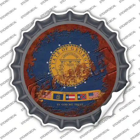 Georgia Rusty Stamped Novelty Bottle Cap Sticker Decal