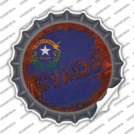 Nevada Rusty Stamped Novelty Bottle Cap Sticker Decal