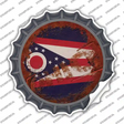 Ohio Rusty Stamped Novelty Bottle Cap Sticker Decal