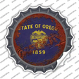 Oregon Rusty Stamped Novelty Bottle Cap Sticker Decal
