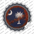 South Carolina Rusty Stamped Novelty Bottle Cap Sticker Decal