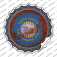 South Dakota Rusty Stamped Novelty Bottle Cap Sticker Decal