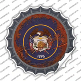 Utah Rusty Stamped Novelty Bottle Cap Sticker Decal
