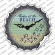 Relax At The Beach Novelty Bottle Cap Sticker Decal