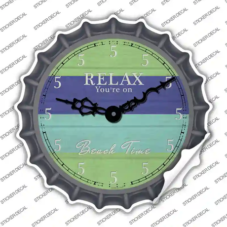 Youre On Beach Time Novelty Bottle Cap Sticker Decal