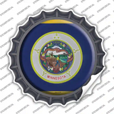 Minnesota State Flag Novelty Bottle Cap Sticker Decal