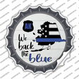 Alaska Back The Blue Novelty Bottle Cap Sticker Decal