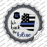 Arizona Back The Blue Novelty Bottle Cap Sticker Decal