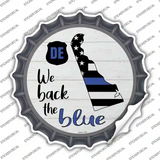 Delaware Back The Blue Novelty Bottle Cap Sticker Decal