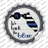 Florida Back The Blue Novelty Bottle Cap Sticker Decal