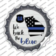 Georgia Back The Blue Novelty Bottle Cap Sticker Decal