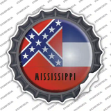 Mississippi State Flag Novelty Bottle Cap Sticker Decal