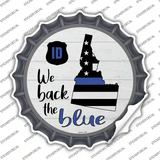 Idaho Back The Blue Novelty Bottle Cap Sticker Decal