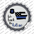 Iowa Back The Blue Novelty Bottle Cap Sticker Decal