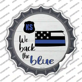 Kansas Back The Blue Novelty Bottle Cap Sticker Decal