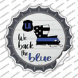 Louisiana Back The Blue Novelty Bottle Cap Sticker Decal
