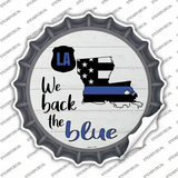 Louisiana Back The Blue Novelty Bottle Cap Sticker Decal