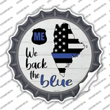 Maine Back The Blue Novelty Bottle Cap Sticker Decal