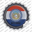 Missouri State Flag Novelty Bottle Cap Sticker Decal