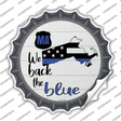 Massachusetts Back The Blue Novelty Bottle Cap Sticker Decal