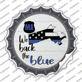 Massachusetts Back The Blue Novelty Bottle Cap Sticker Decal