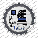 Mississippi Back The Blue Novelty Bottle Cap Sticker Decal