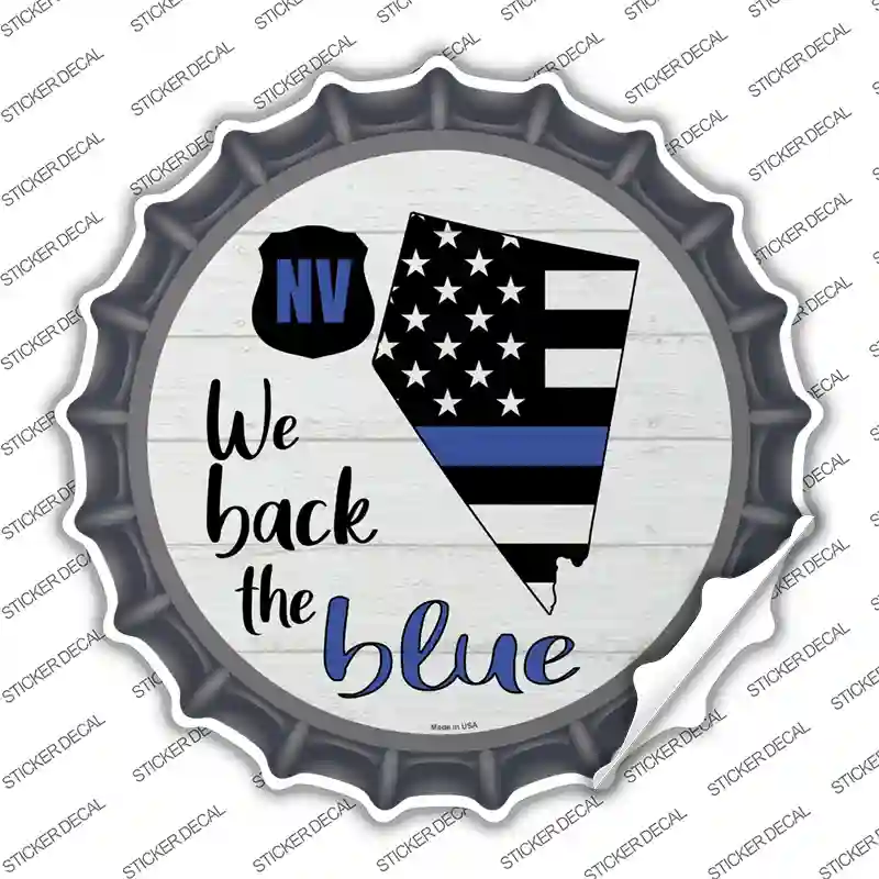 Nevada Back The Blue Novelty Bottle Cap Sticker Decal
