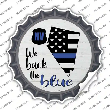 Nevada Back The Blue Novelty Bottle Cap Sticker Decal