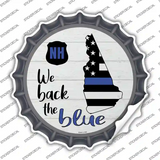 New Hampshire Back The Blue Novelty Bottle Cap Sticker Decal