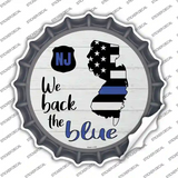 New Jersey Back The Blue Novelty Bottle Cap Sticker Decal